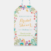 Summer Bright Cute Flowers Vrijgezellenfeest Harte Cadeaulabel (Voorkant)