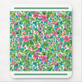 Summer bright flower garden greenery with lace muismat (Voorkant)