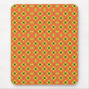 Summer Bright Oranje Yellow Green Diamond Pattern Muismat