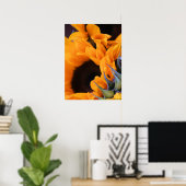 Summer Bright Sunflower Poster (Thuiskantoor)