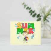 SUMMER - Brunette Boy T-shirts en cadeautjes Briefkaart (Staand voorkant)