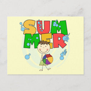 SUMMER - Brunette Boy T-shirts en cadeautjes Briefkaart