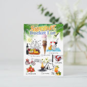Summer Bucket List Briefkaart (Staand voorkant)