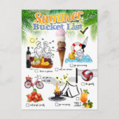 Summer Bucket List Briefkaart (Voorkant)
