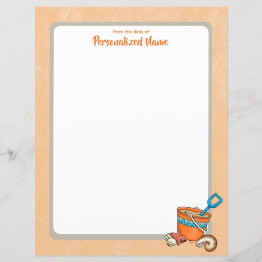 Summer Bucket List Ongevoerd Papieren Blad (Voorkant)