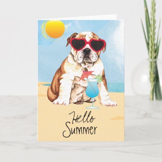 Summer Bulldog Kaart (Voorkant)