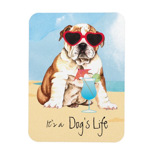 Summer Bulldog Magneet (Verticaal)