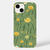 Summer Buttercups op groen Case-Mate iPhone Case (Achterkant)