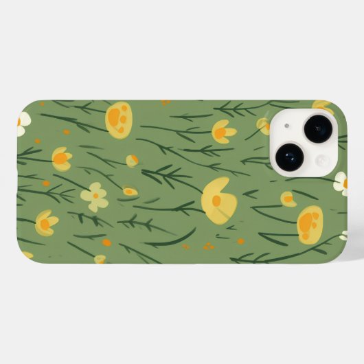 Summer Buttercups op groen Case-Mate iPhone Case (Achterkant (horizontaal))