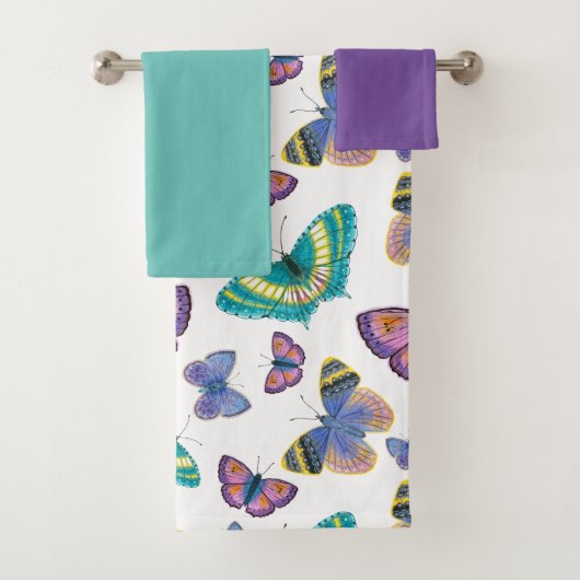 Summer Butterflies Bad Handdoek (Insitu)