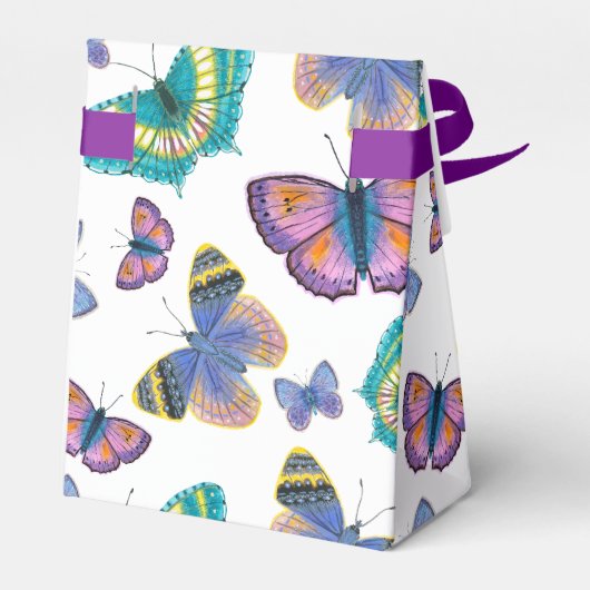 Summer Butterflies Bedankdoosjes (Achterkant)