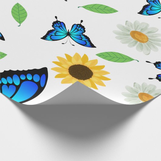 Summer Butterflies Cadeaupapier (Hoek)