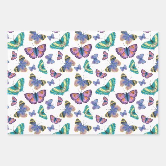 Summer Butterflies Inpakpapier Vel (Voorkant)
