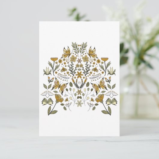 Summer Butterflies Kaart (Staand voorkant)