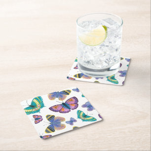 Summer Butterflies Kartonnen Onderzetters
