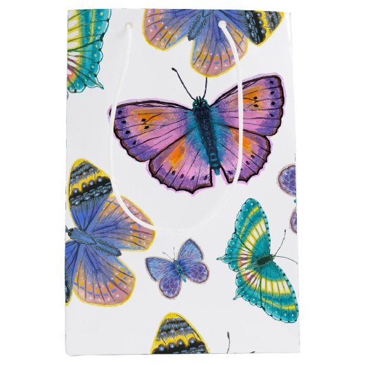 Summer Butterflies Medium Cadeauzakje (Voorkant)