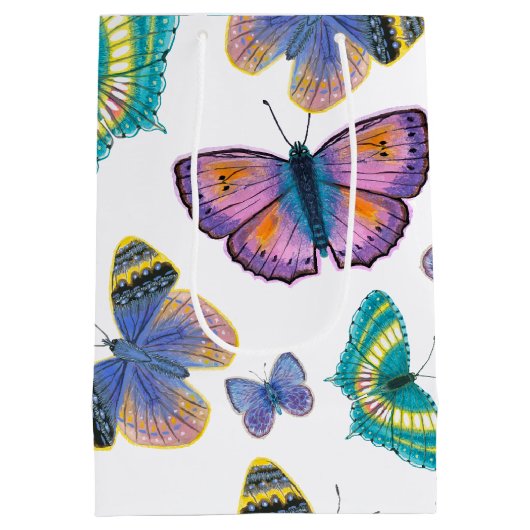 Summer Butterflies Medium Cadeauzakje (Achterkant)