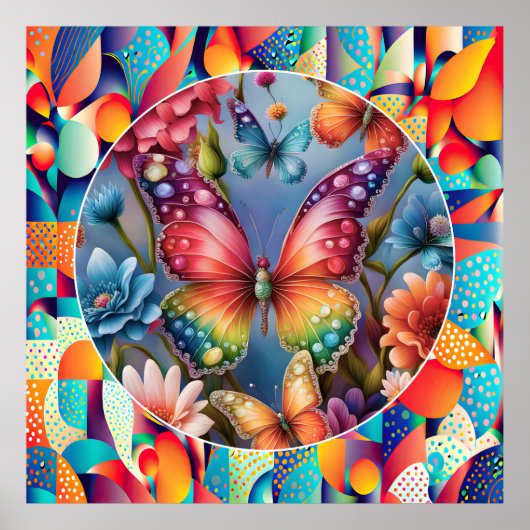Summer Butterflies Poster (Voorkant)