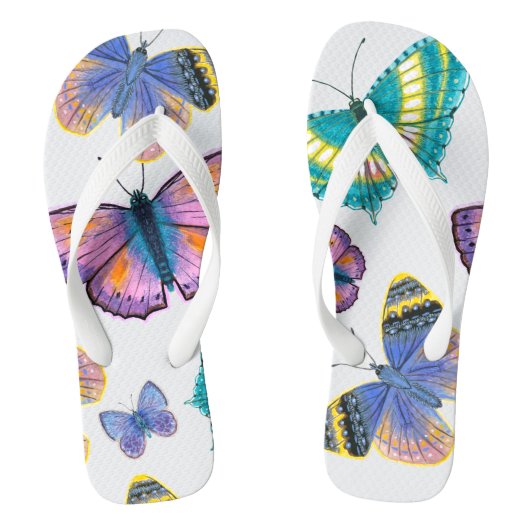Summer Butterflies Teenslippers (Voetbed)