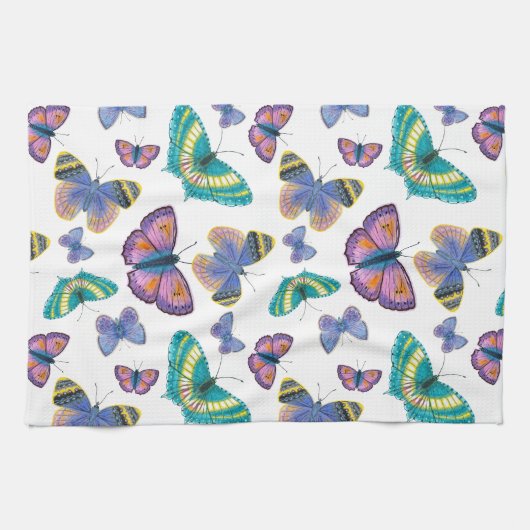Summer Butterflies Theedoek (Horizontaal)