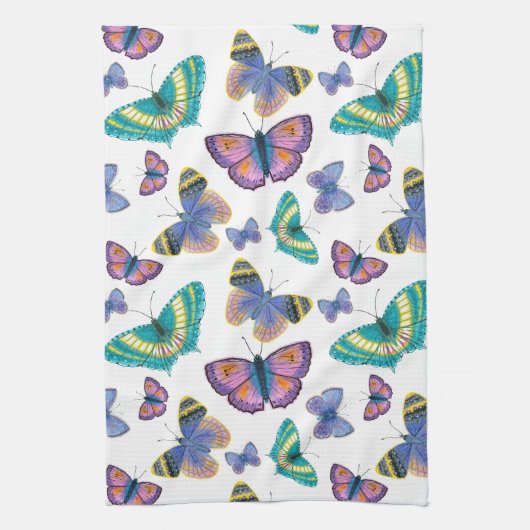 Summer Butterflies Theedoek (Verticaal)