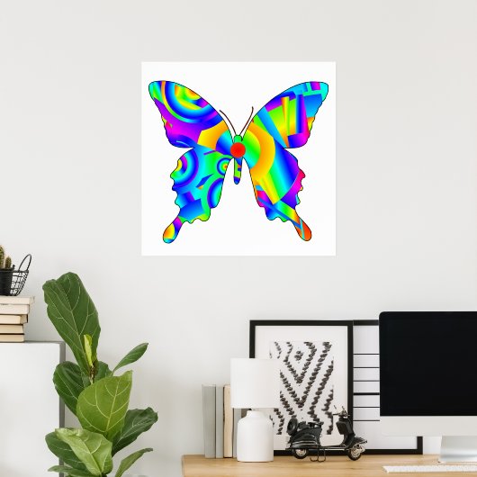 Summer Butterfly Poster (Thuiskantoor)