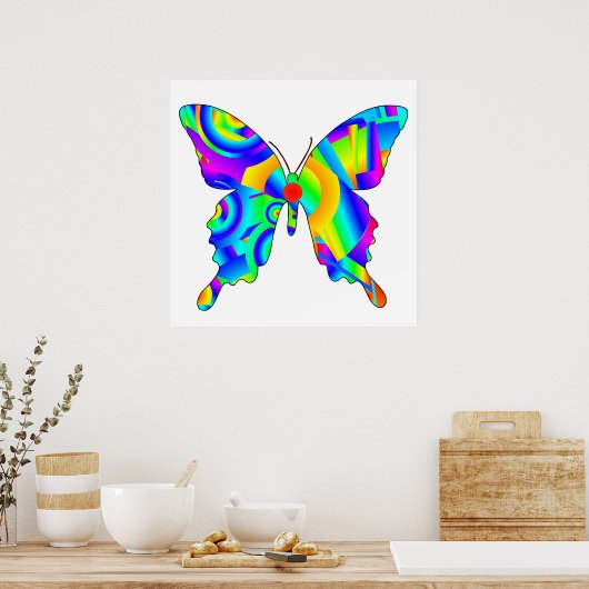 Summer Butterfly Poster (Keuken)