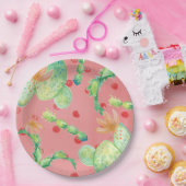 Summer Cactus Roze Papier Bord (Feest)