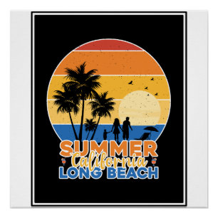 Summer California Long Beach-66594 Perfect Poster