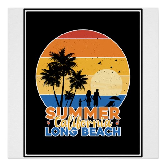 Summer California Long Beach-66594 Perfect Poster (Voorkant)