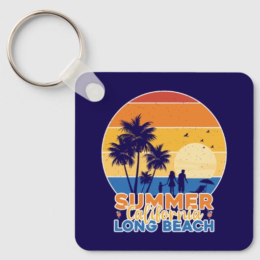 Summer California Long Beach-66594 Sleutelhanger (Voorkant)