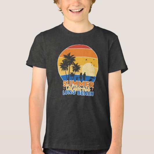 Summer California Long Beach-66594 Tri-Blend Shirt (Voorkant)