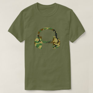 Summer Camo Pattern-hoofdtelefoon T-shirt
