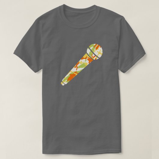Summer Camo Pattern-microfoon T-shirt (Design voorkant)