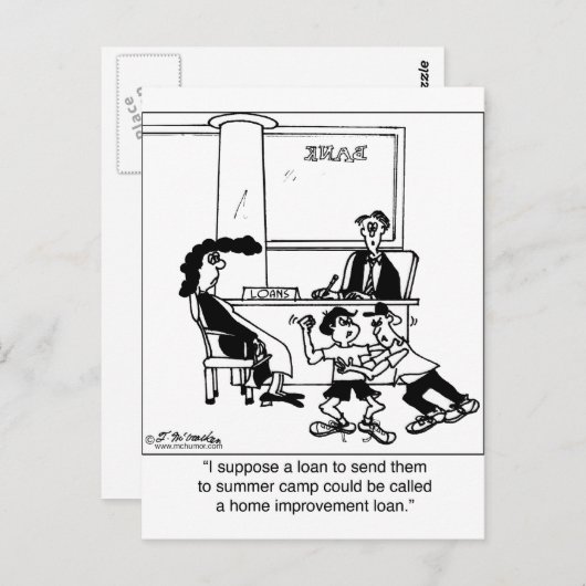 Summer Camp as Home Improvement Loan Briefkaart (Voorkant / Achterkant)