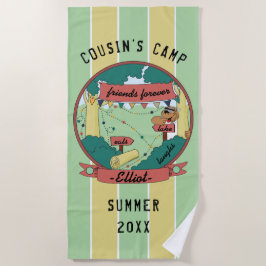 Summer Camp Beste Vrienden Strandlaken Personalise