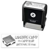 Summer Camp Campfire Marshmallow S'mores Foodie Zelfinktende Stempel (In situ)