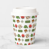 Summer Camp Compass Campfire S'mores Tent Trailmix Papieren Bekers (Achterkant)