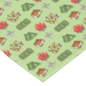 Summer Camp Compass Campfire S'mores Tent Trailmix Tafelkleed (Gekanteld)
