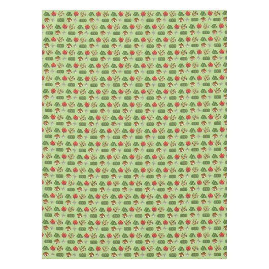 Summer Camp Compass Campfire S'mores Tent Trailmix Tafelkleed (Voorkant)