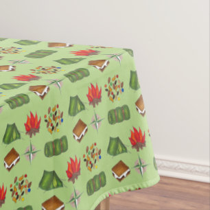 Summer Camp Compass Campfire S'mores Tent Trailmix Tafelkleed