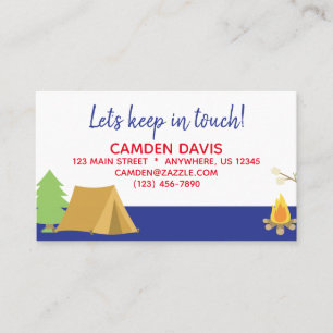 Summer Camp Contact Card Visitekaartje