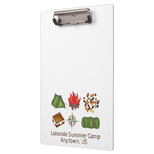 Summer Camp Counselor Smores Campfire Tent Compass Klembord (Links)