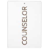 Summer Camp Counselor Smores Campfire Tent Compass Klembord (Achterkant)