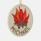 Summer Camp Counselor Tent Campfire Outdoor Keramisch Ornament (Rechts)
