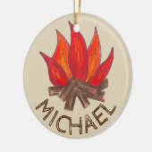 Summer Camp Counselor Tent Campfire Outdoor Keramisch Ornament (Links)