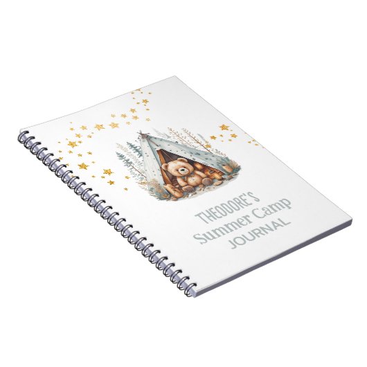 Summer Camp Cute Woodland Beer Journal Notitieboek (Rechterzijde)