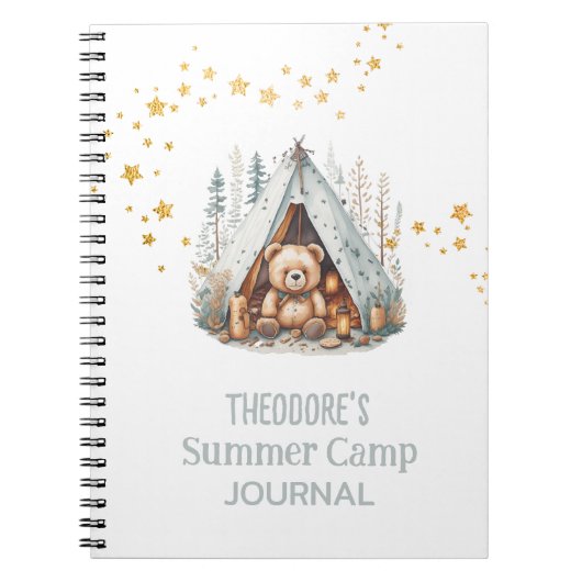 Summer Camp Cute Woodland Beer Journal Notitieboek (Voorkant)