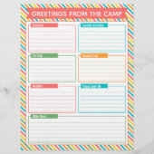 Summer Camp Fill in Letter Flyer (Voorkant)