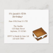 Summer Camp Fire S'mores Birthday Party Invitation Uitnodiging Briefkaart (Achterkant)